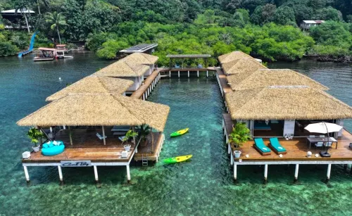 Ocean Light Over Water Bungalow, Bedroom, King Bed, Living Room, Kitchenette