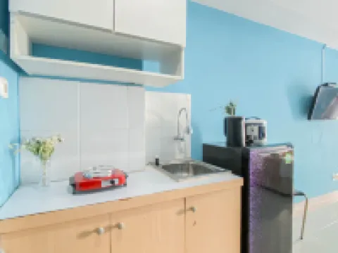 Neat Studio with Blue Toned Wall at Dramaga Tower Apartment By Travelio Hotels in Dramaga