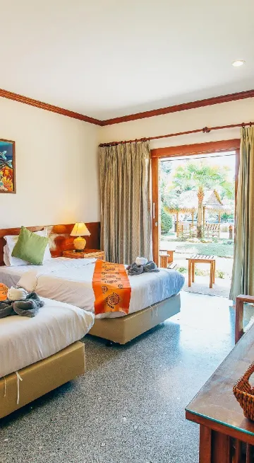 ห้องดีลักซ์ เตียงใหญ่ 1 เตียงหรือเตียงเดี่ยว 2 เตียง