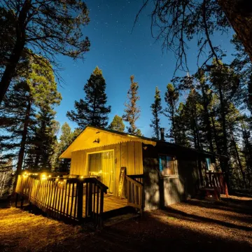 Cozy Winter Cabin! On 1 Acre w Wood Burning Fireplace and Dark Skies!