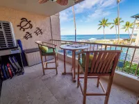 Sunset in Paradise Oceanfront 1Br/1BA Condo at Kona Reef Fast WiFi & Dual AC
