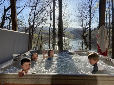 Lakefront on Norris. Spectacular Views! Tram to 1000+ sqft dock! 5 Wooded Acres.