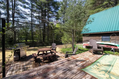 Modern Treetop Log Cabin in the Heart of Schroon Lake