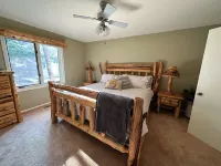 Beautiful lake home on the sandy south shores of Pelican Lake.