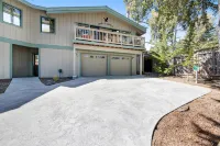 Ocean-view home & studio with hot tub, outdoor kitchen, fire table, wood stove