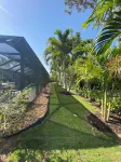 Marco Island private tropical gem of a home with large oasis style pool lanai.
