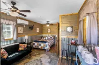 The Fire Cabin sets in the heart of the beautiful Moravian Falls Hotels near Cook's Sports