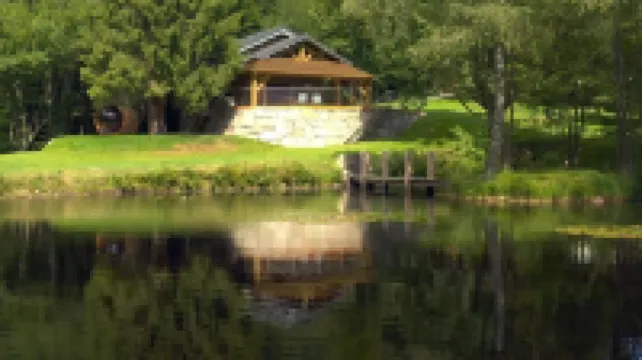 Magnificent chalet on a green island. 2 ponds, private sauna and jacuzzi