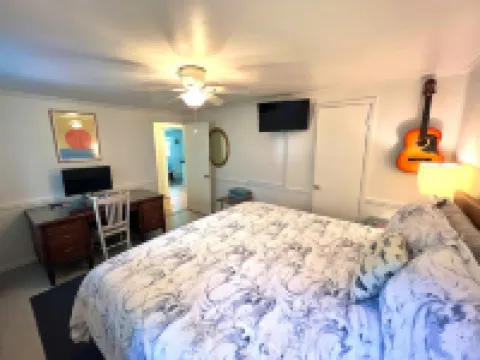Marshfront Suite downstairs @ the Sea Pear Cottage — views + steps to the beach!