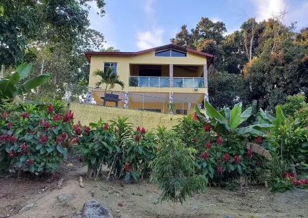 River and swimming pool cabin