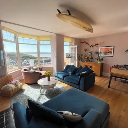 Family home overlooking Woolacombe Beach, designed for fun, sun and surf.