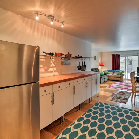 Walk to Town & Coast: Anchorage Condo w/ Fireplace