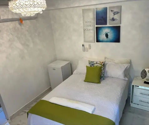 Central Area Bedroom with Common Kitchen, Living Room