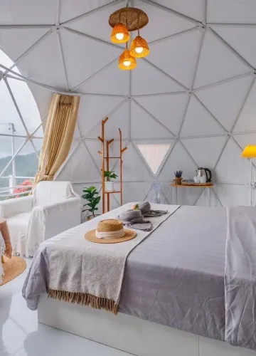 ห้องดีลักซ์แบบหนึ่งห้องนอนพร้อมวิวภูเขา