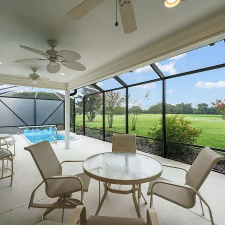 Pool, Golf course view home, 4 place golf cart