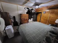 Relaxing rustic cabin on the lake 25 feet from the shore.