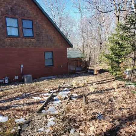 A family cabin inside the woods