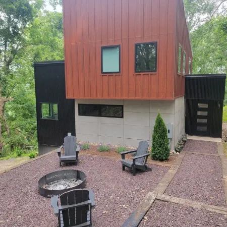 Stunning modern cabin high on a ridge with sunrise and sunset views!