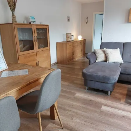 Modern vacation apartment near the North Sea with terrace and garden