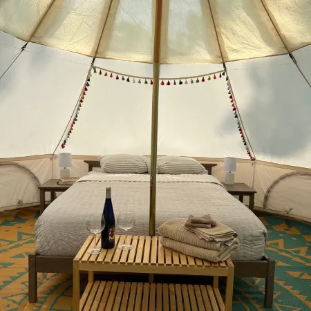 Canvas Bell Tent on Working Farm in Historic Laurel Highlands