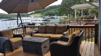 Bring your boat or jetskis and launch on site! Wood burning fireplace!
