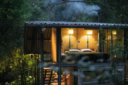 Chale de Vidro nas montanhas