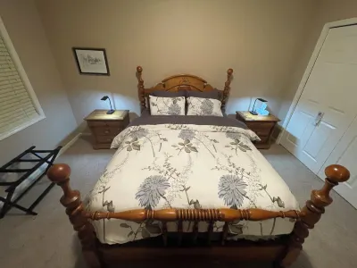 Mountain view, beautiful walk out suite overlooking a park and creek. 3bedrooms.