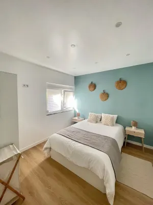 Modern Apartment in São Martinho: 5 Min from the Beach, Pool, Parking Praia de São Martinho do Porto附近的飯店