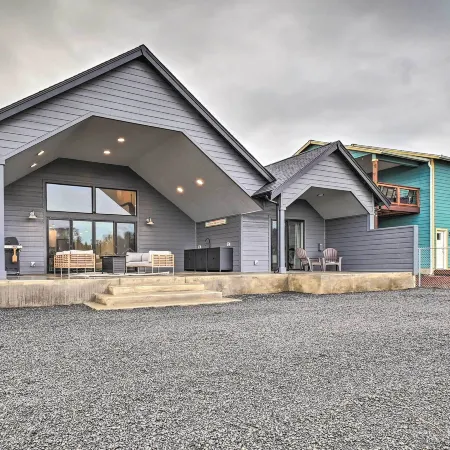 Modern Ocean Shores Getaway with Dock!