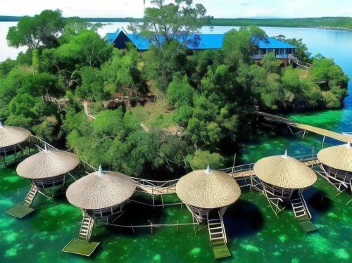 Enchanted River Rock Island Resort Hotels in Hinatuan