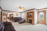 Country living at its best, chickens and a beautiful stocked pond to fish in