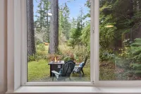 Tiny cabin nestled in the woods