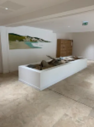 Standing apartment seen on sea