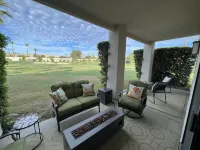🌈 FIESTA SIESTA! Gated🏡 End unit🍹 Mountain🌄 Golf🏌️‍♂️BBQ🍔 Fire Pit🔥Pool👙 Hotels in Cathedral City