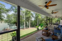 Cozy lakefront home with beautiful views, fire pit & private dock.