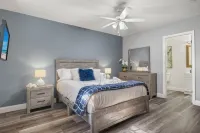 Cape Heaven, heated pool, and volleyball court, and park.