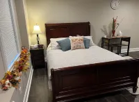 Enjoy a cozy, quiet spot off the main roads but close to hiking/biking trails!