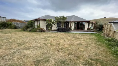 Large modern home with mountain view