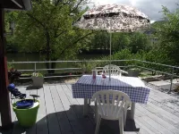 Charming Gite overlooking the river Truyere and the 14th Century bridge.