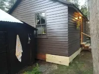 The Glamp-Direct on Lake with own Beach and own Outhouse