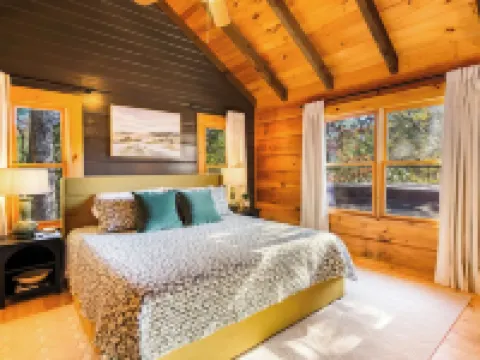 Romantic Modern Cabin w/Mountain Views, Hot Tub, Pet-Friendly & EV Charger Hotels in Cherry Log