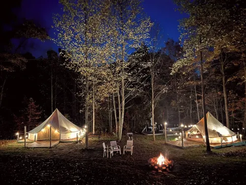 RRG Luxury Glamping Tent– Cozy Winter Retreat with Fire Pit & Hot-tub