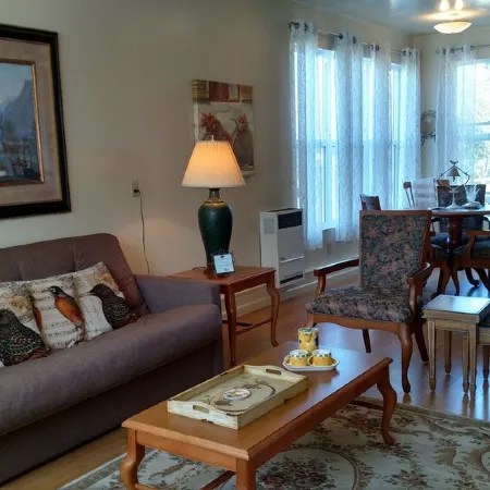 The Garden Suite has beautiful views of forests and pastures! It is dog friendly
