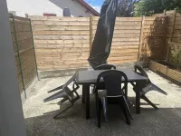 Furnished T2 townhouse with exterior