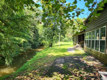 7. gorgeous creekfront lodge