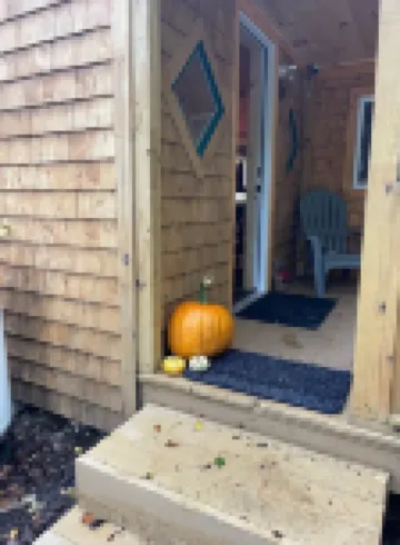 Snowmobilers private cabin, on the trails
