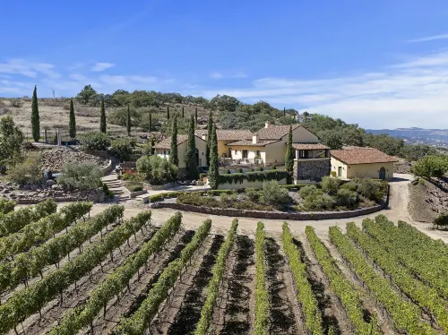 Temecula Valley Wine Country Area - European Villa on 20 Acre Vineyard
