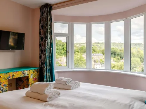 Dawns House in the Peaks overlooking the mill pond