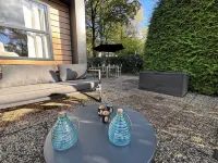 Deluxe chalet with private outside jacuzzi.