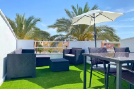 Penthouse with pool and parking – Only 300 meters from the beach!